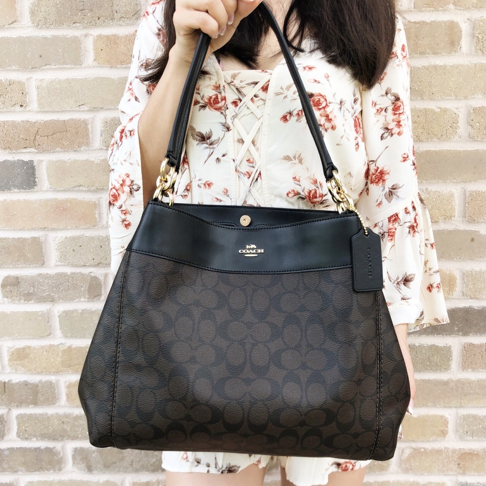 🌺🌺🌺NWT Coach Large Purse brown black - Picture 4 of 8